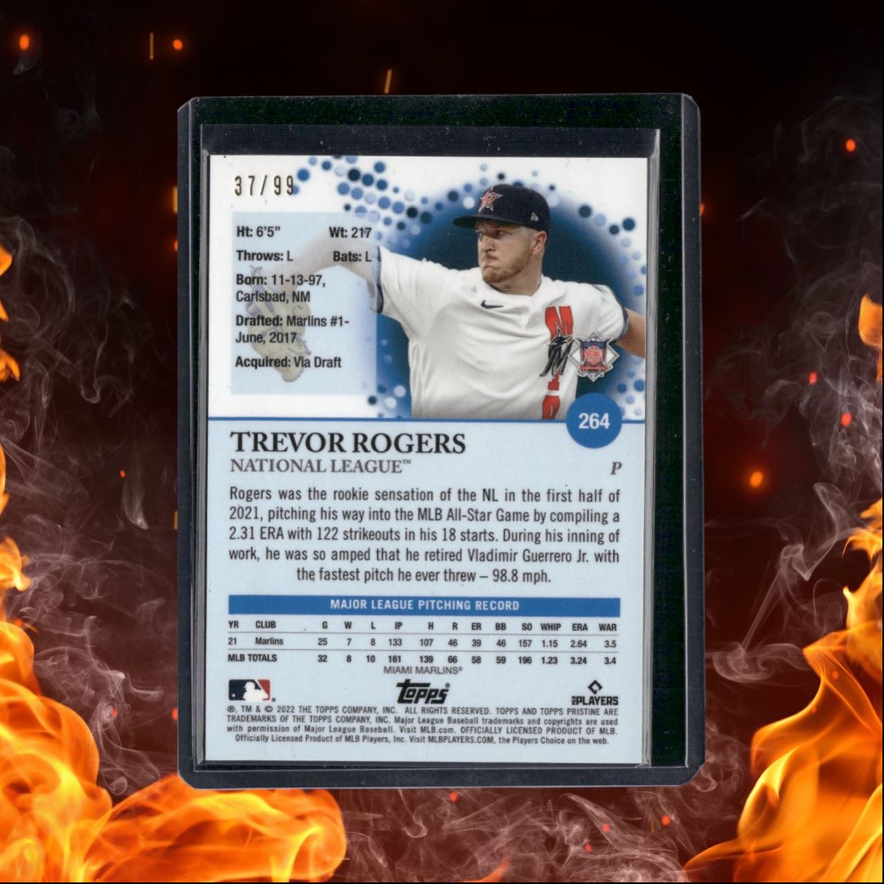 2022 Topps Pristine Trevor Rogers Purple Refractor 37/99 #264