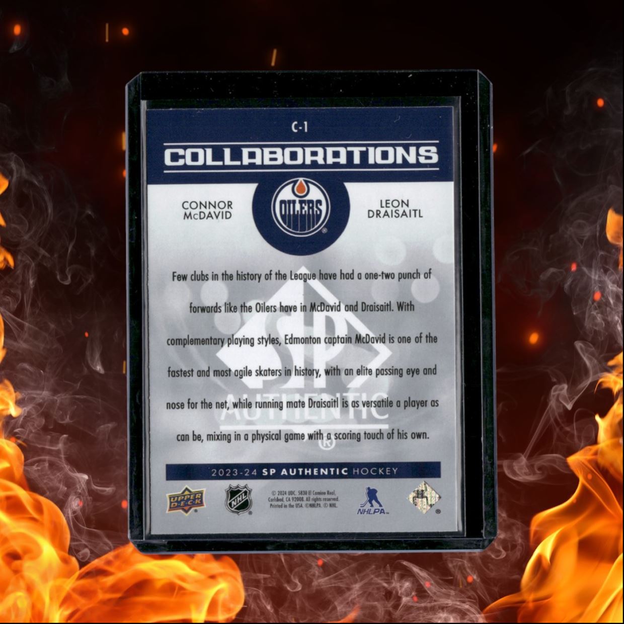 2023-24 SP Authentic Connor McDavid / Leon Draisaitl Collaborations (B) #C-1