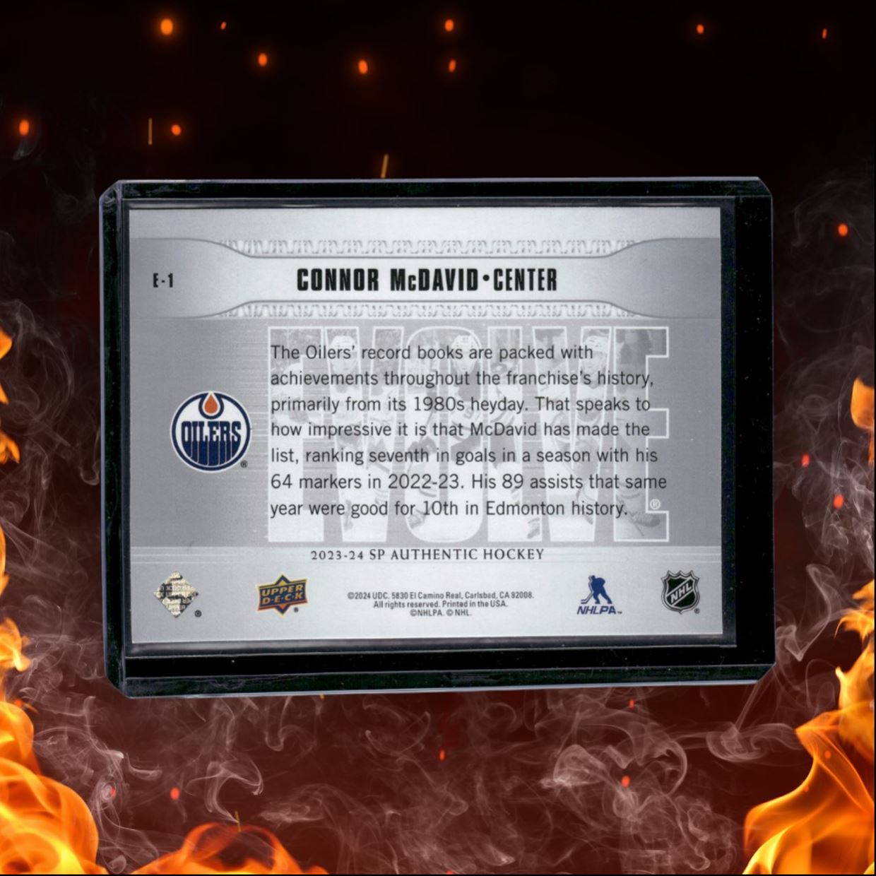 2023-24 SP Authentic Connor McDavid Evolve (D) #E-1