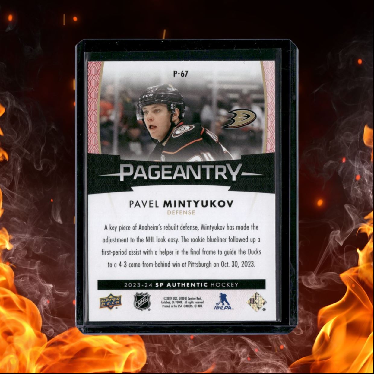 2023-24 SP Authentic Pavel Mintyukov Pageantry Red Rookie #P-67