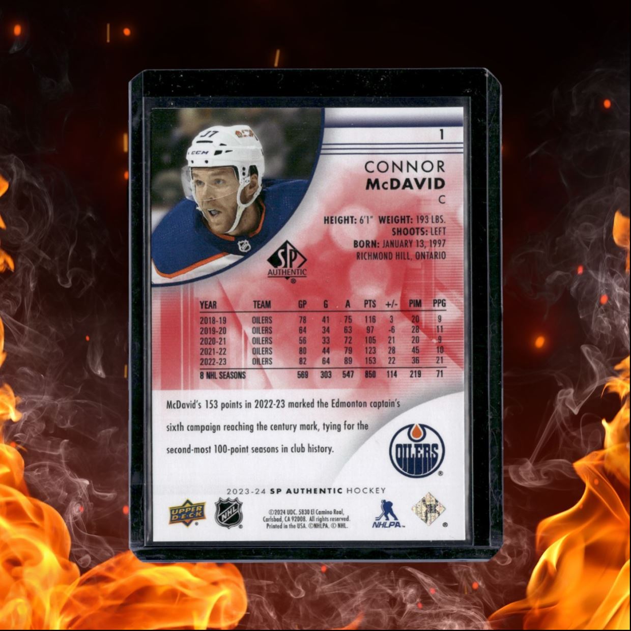 2023-24 SP Authentic Connor McDavid Limited Red (B) #1