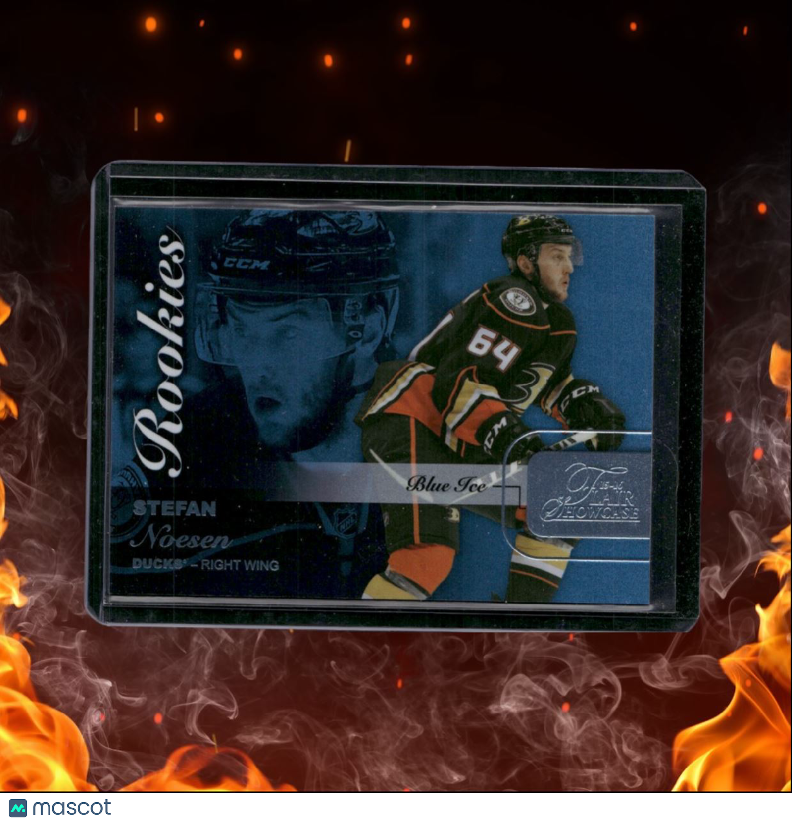 2015-16 Fleer Showcase Flair Stefan Noesen Blue Ice Masterpieces Rookie 068/199