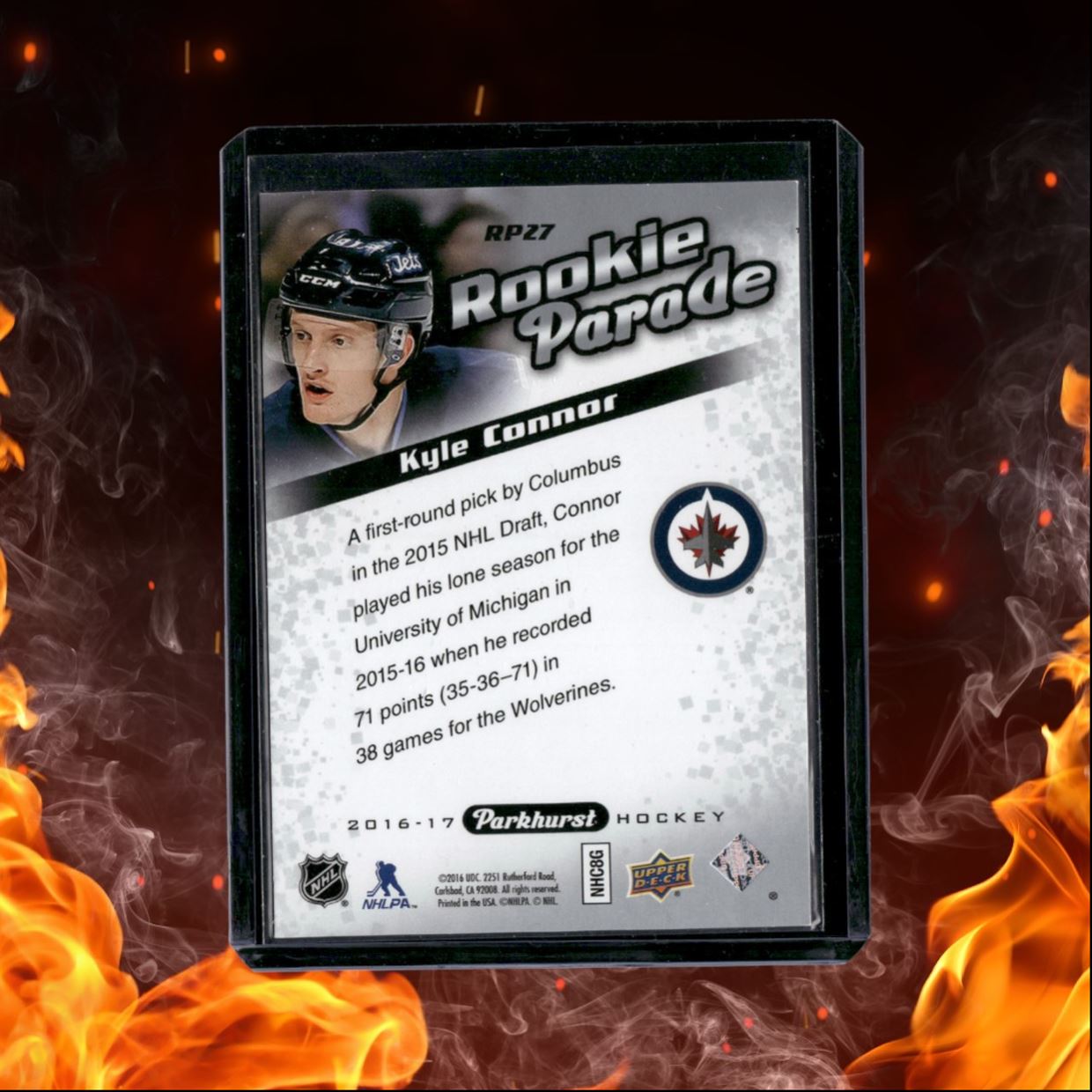 2016-17 Upper Deck Parkhurst Kyle Connor Parade Red Rookie 81/199 #RP27