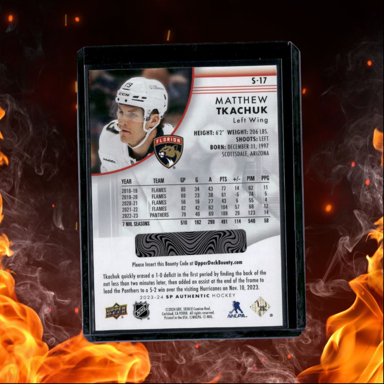 2023-24 SP Authentic Matthew Tkachuk Spectrum FX #S-17
