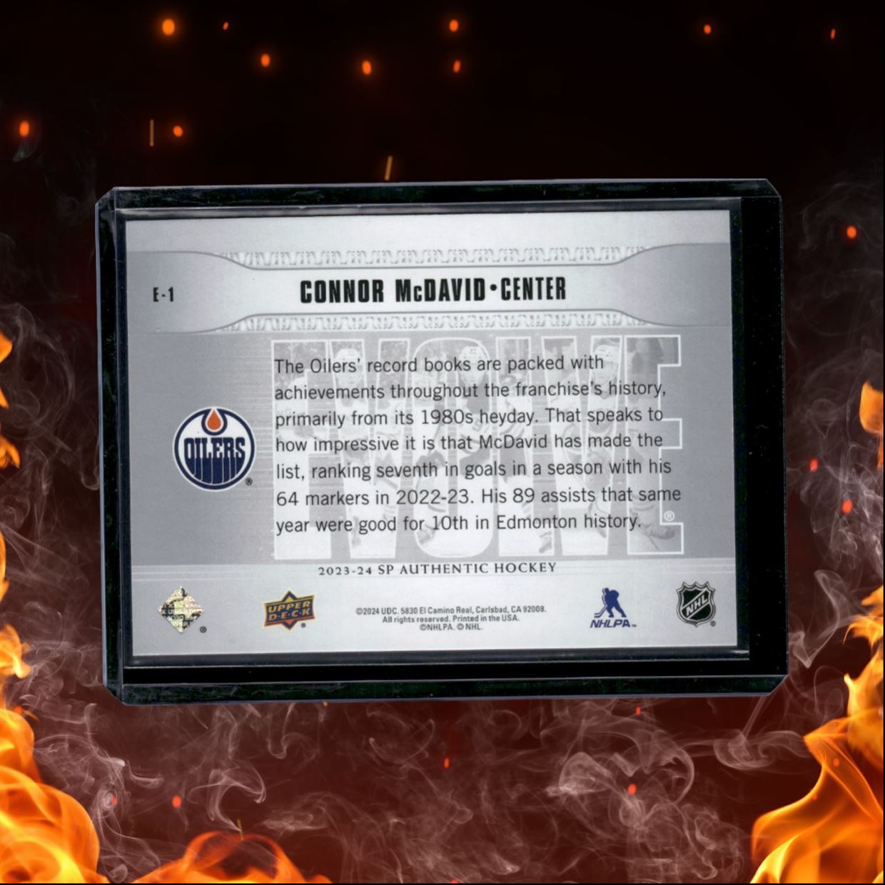 2023-24 SP Authentic Connor McDavid Evolve (A) #E-1