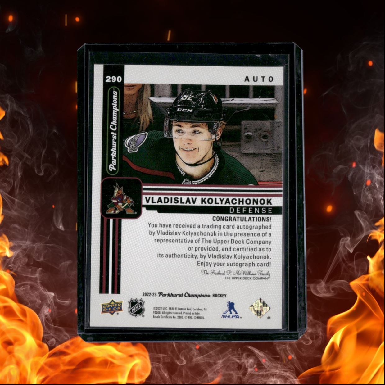 2022-23 Parkhurst Champions Vladislav Kolyachonok Rookie Auto #290
