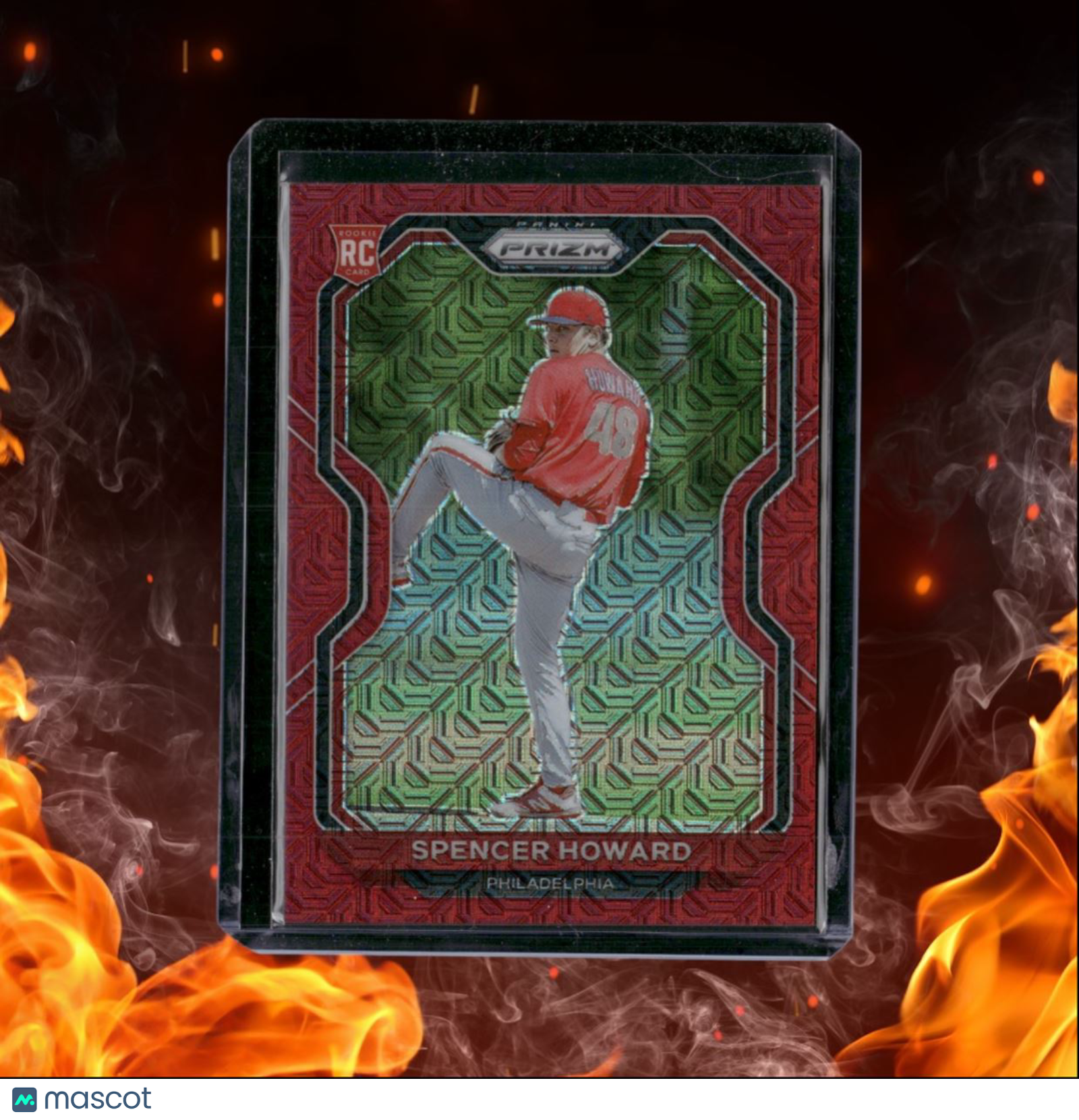 2021 Panini Prizm Baseball Spencer Howard Red Mojo Prizm Rookie 004/149 #66