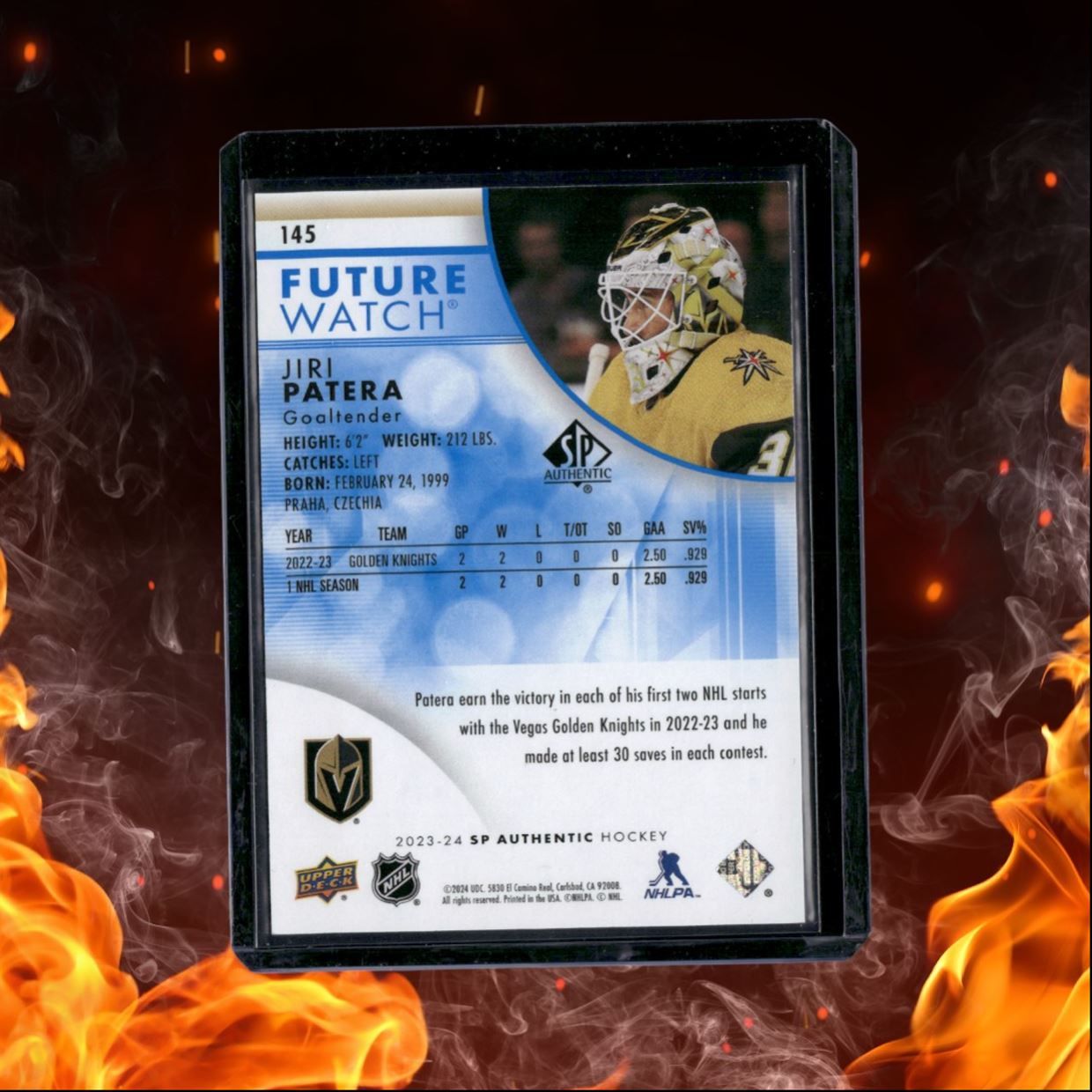 2023-24 SP Authentic Jiri Patera Future Watch Blue Rookie 094/399 #145