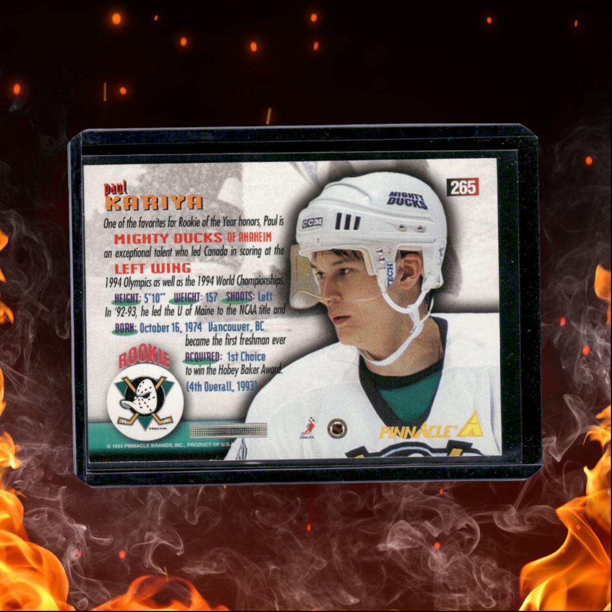 1994-95 Pinnacle Paul Kariya Rookie #265