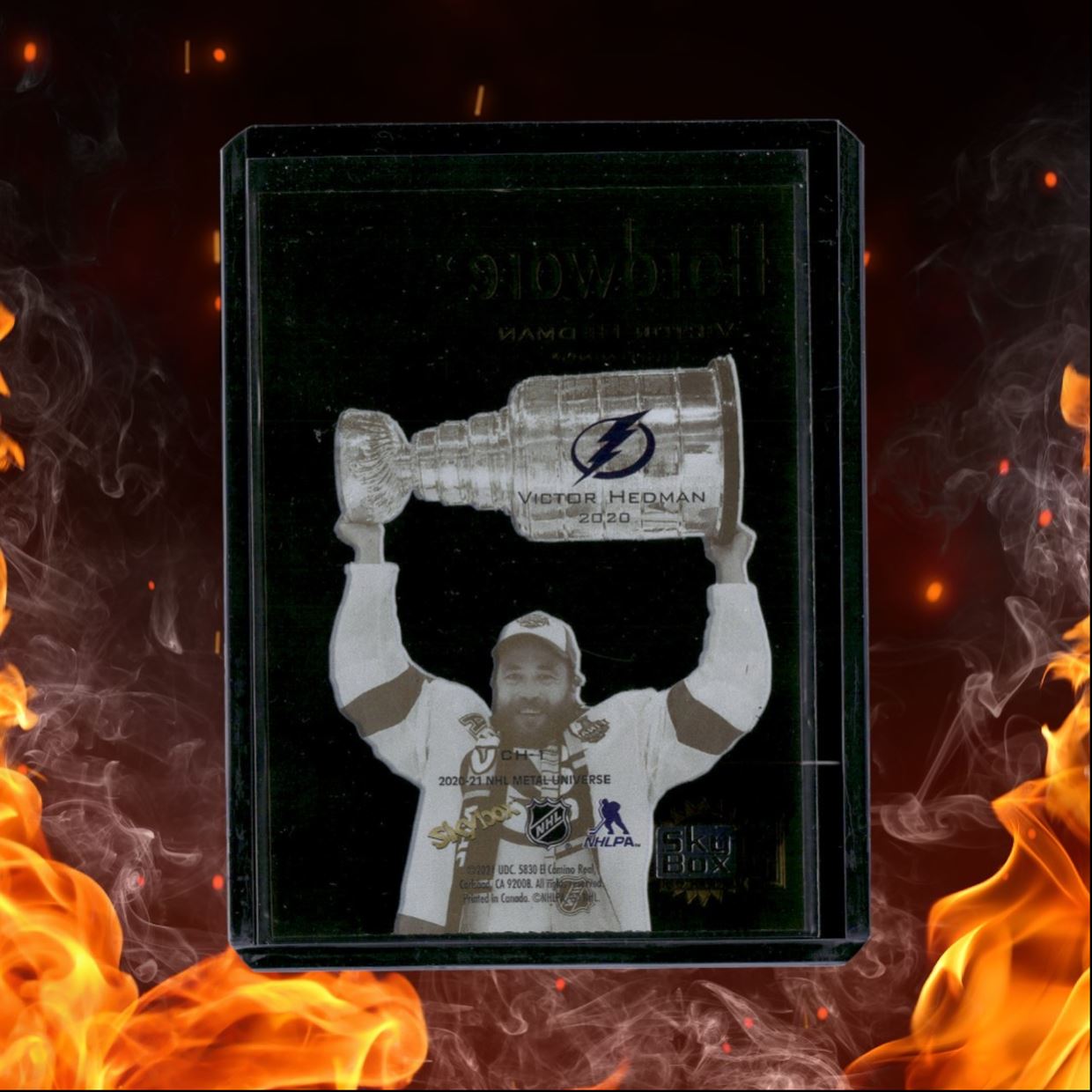 2020-21 Skybox Metal Universe Victor Hedman Championship Hardware Acteate #CH-1