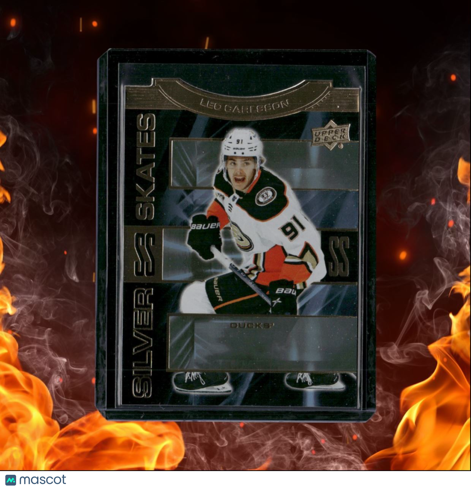 2023-24 Upper Deck Leo Carlsson Silver Skates Gold Blaster Exclusive Rookie