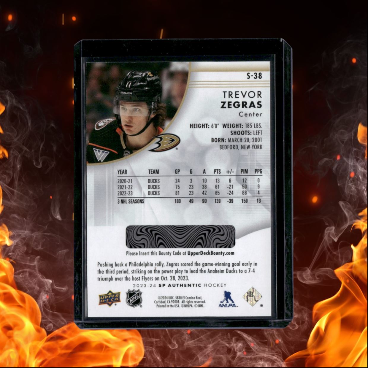 2023-24 SP Authentic Trevor Zegras Spectrum FX #S-38