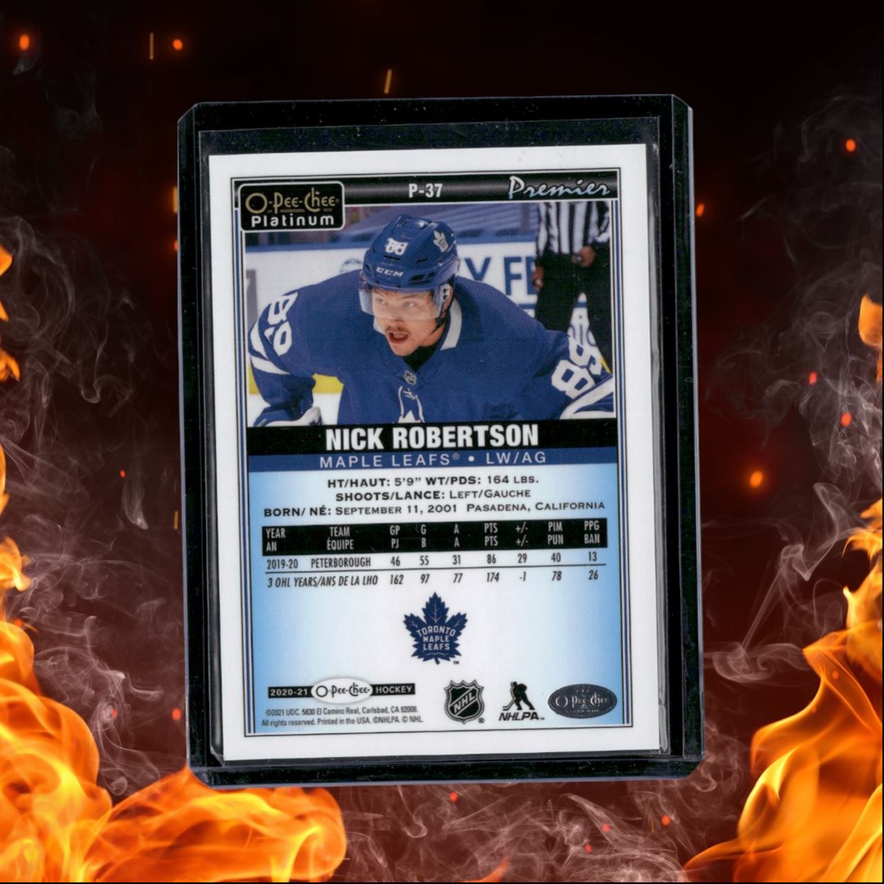 2020-21 O-Pee-Chee Platinum Nick Robertson Premier Easter Egg Rookie #P-37