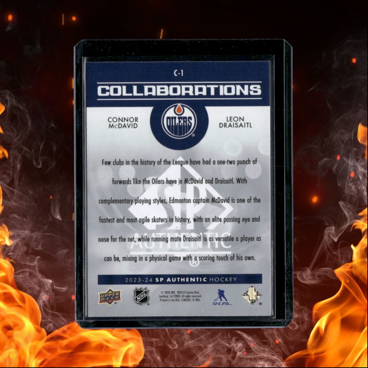 2023-24 SP Authentic Connor McDavid / Leon Draisaitl Collaborations (A) #C-1