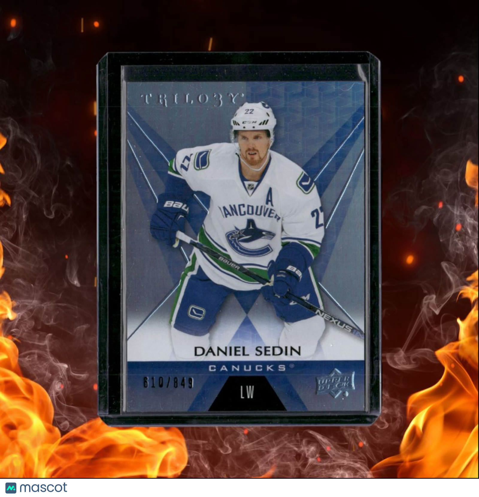 2016-17 Upper Deck Trilogy Daniel Sedin Rainbow Foil 610/849 #36