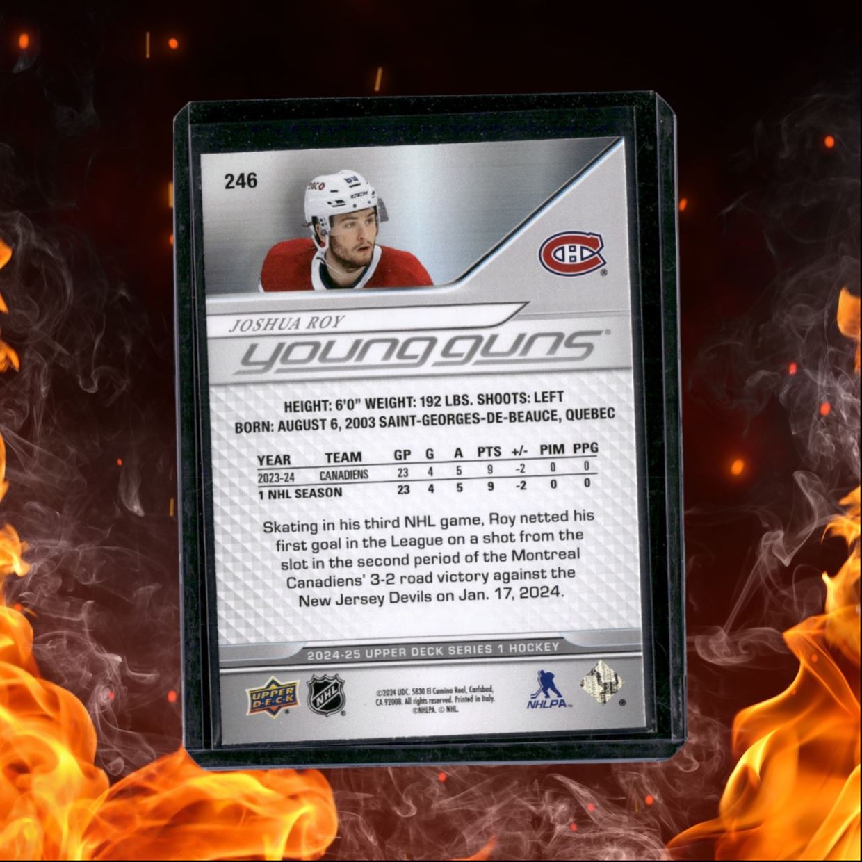 2024-25 Upper Deck Joshua Roy Young Guns Rookie #246