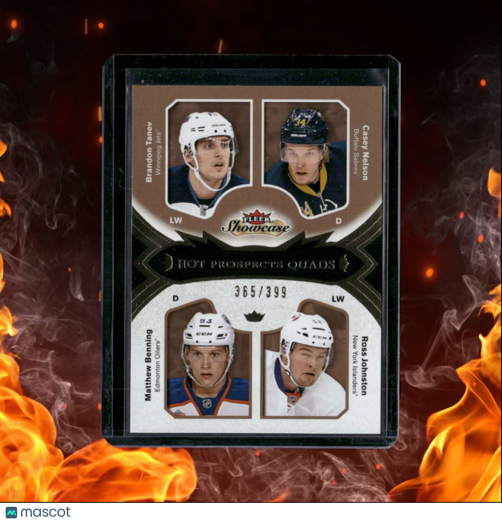2016-17 Fleer Showcase Tanev / Nelson / Benning / Johnston Hot Prospects Quads