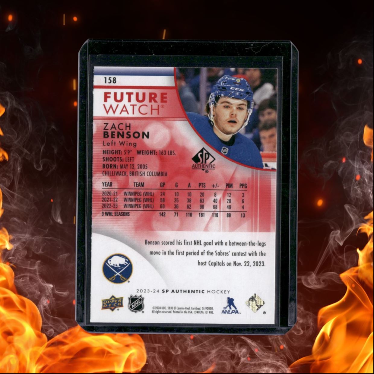 2023-24 SP Authentic Zach Benson Limited Red Rookie #158
