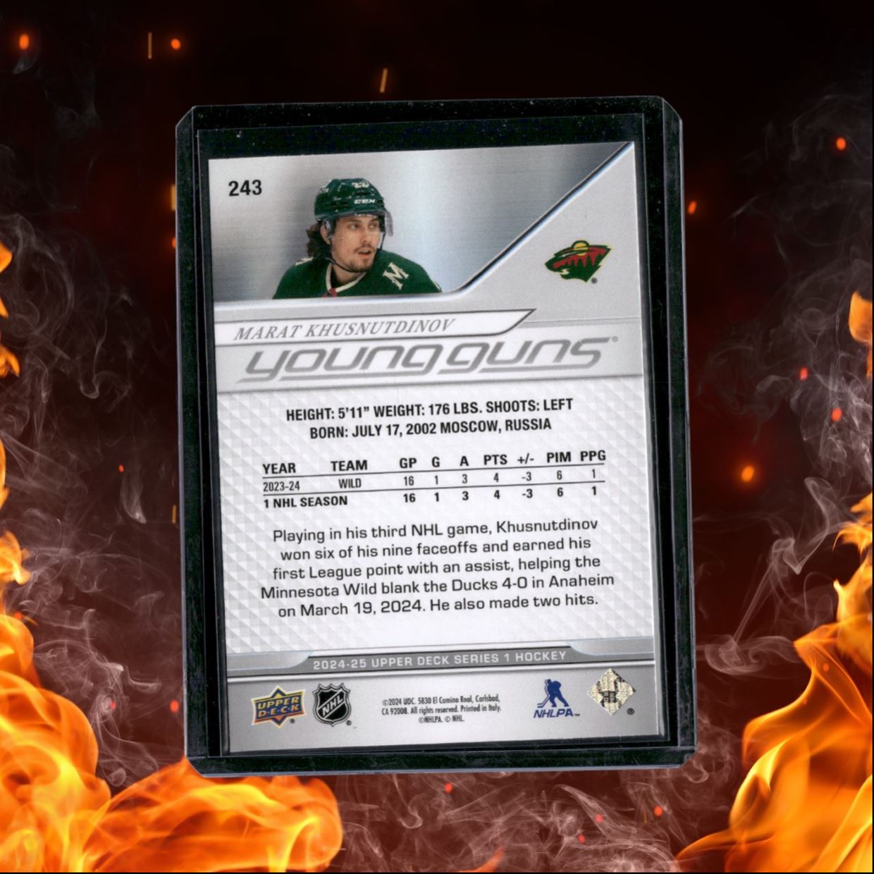 2024-25 Upper Deck Marat Khusnutdinov Young Guns Rookie #243
