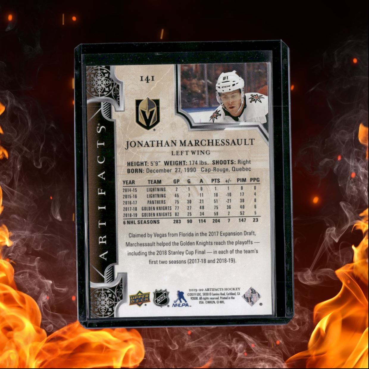 2019-20 Upper Deck Artifacts Jonathan Marchessault Ruby Red 198/399 #141