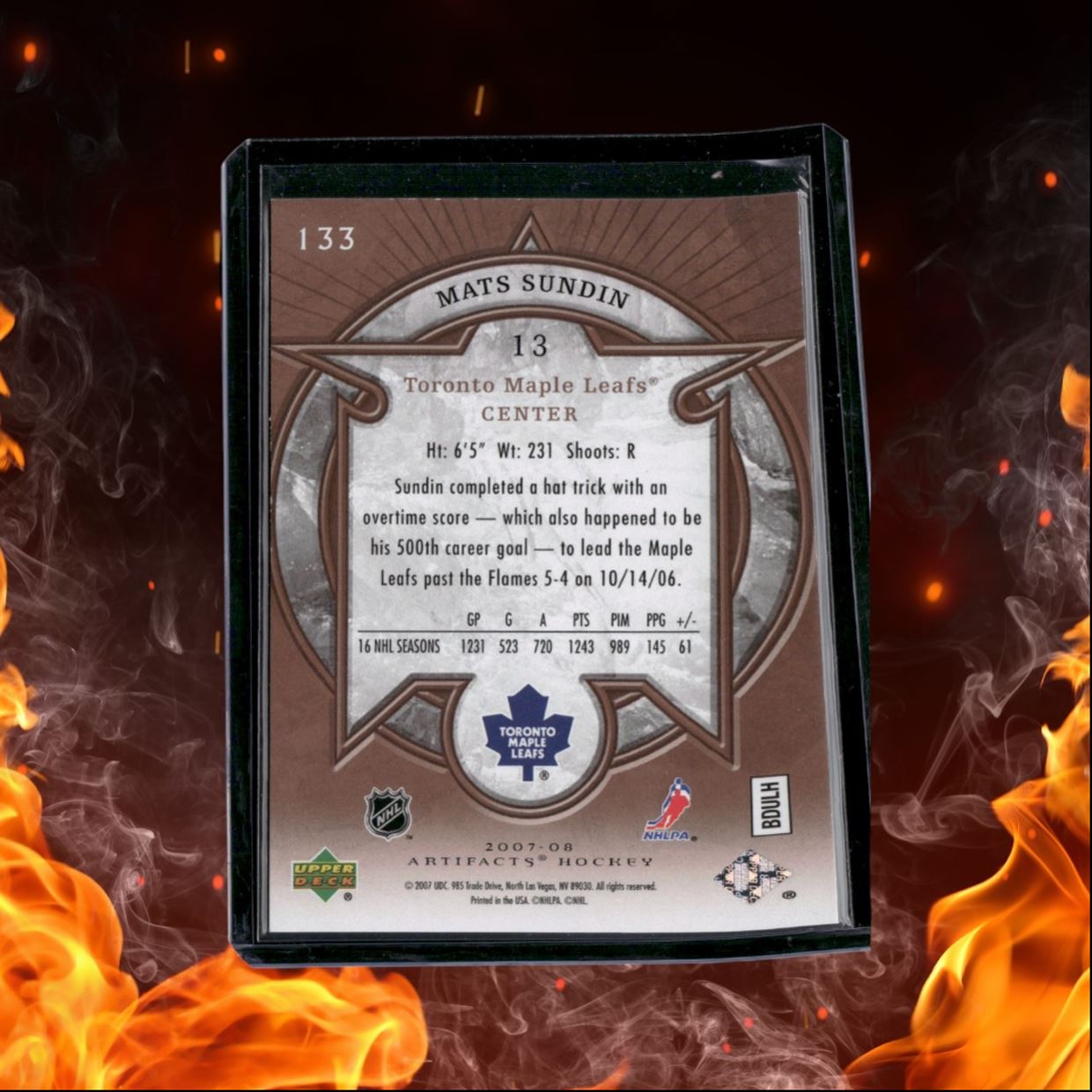 2007-08 Upper Deck Artifacts Mats Sundin Stars 1018/1499 #133