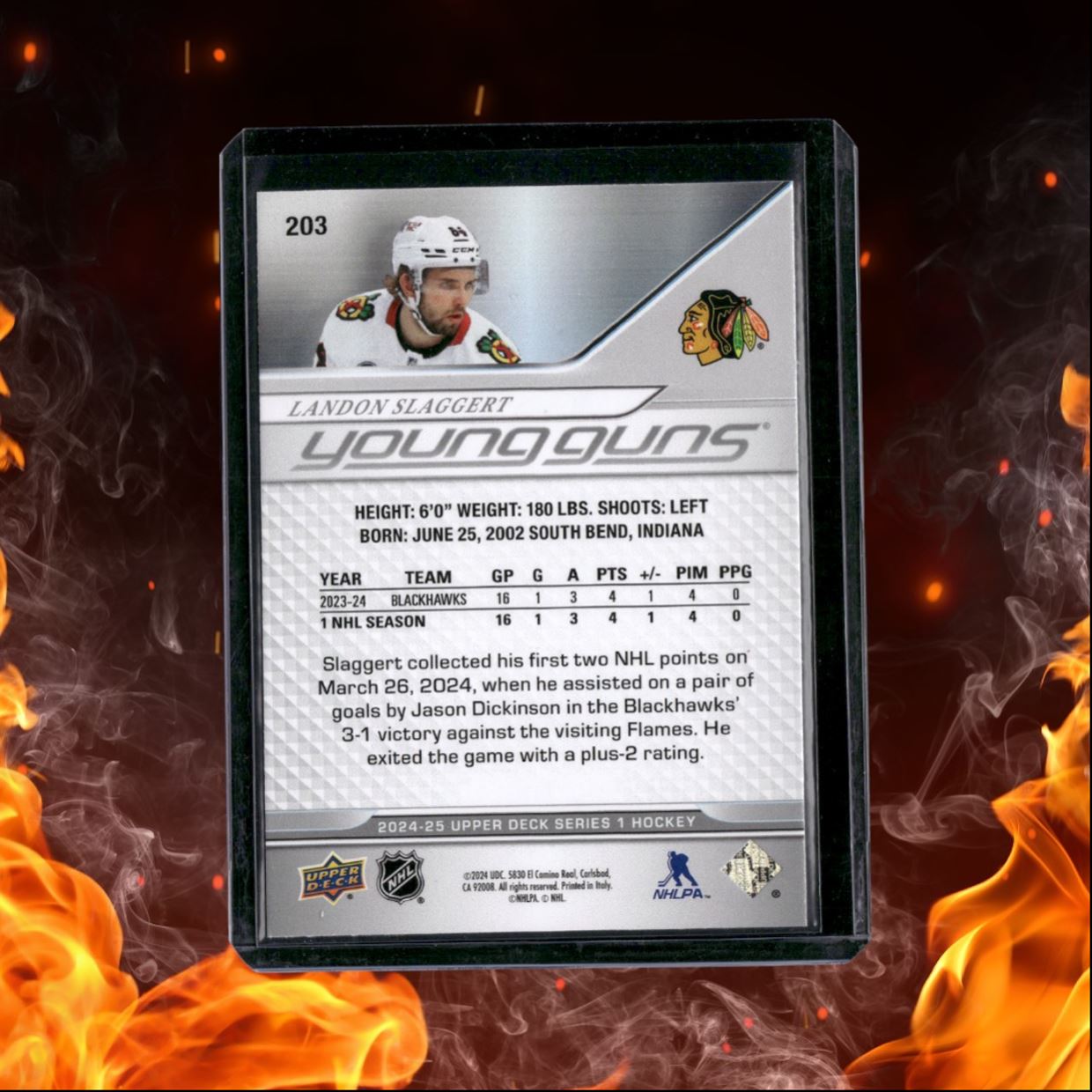 2024-25 Upper Deck Landon Slaggert Young Guns Rookie #203