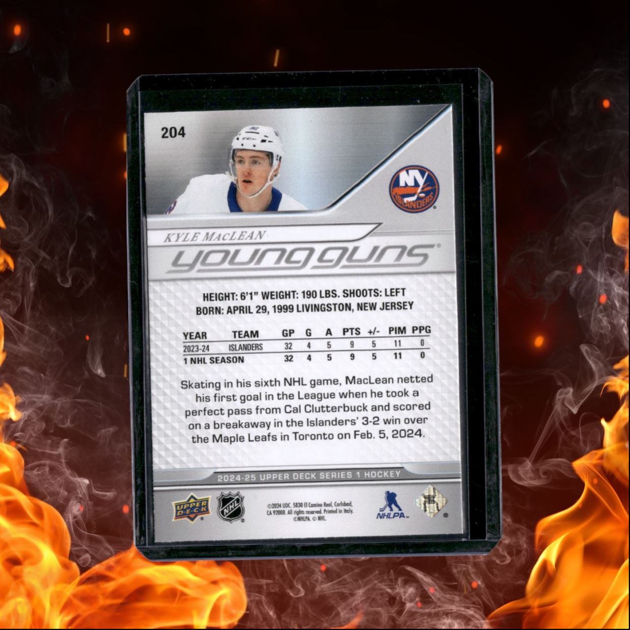 2024-25 Upper Deck Kyle MacLean Young Guns Rookie #204