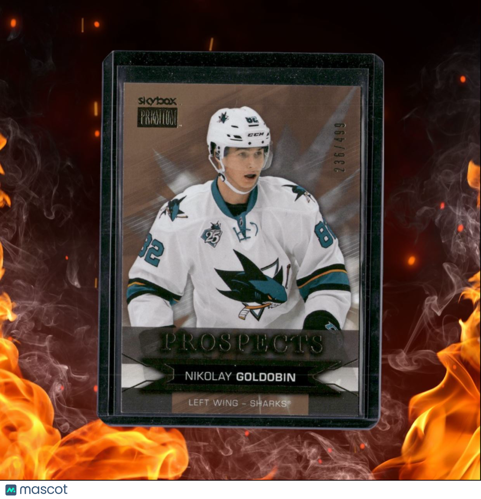 2015-16 Fleer Showcase Nikolay Goldobin SkyBox Premium Prospects Rookie 236/499