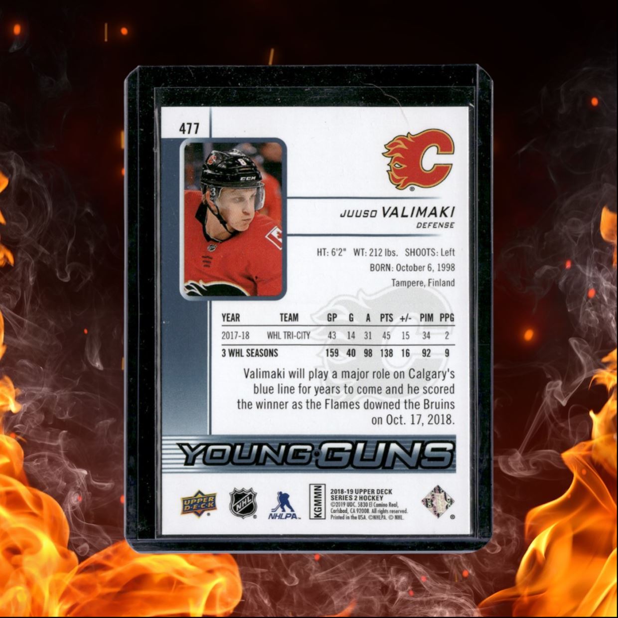 2018-19 Upper Deck Juuso Valimaki Young Guns Rookie #477