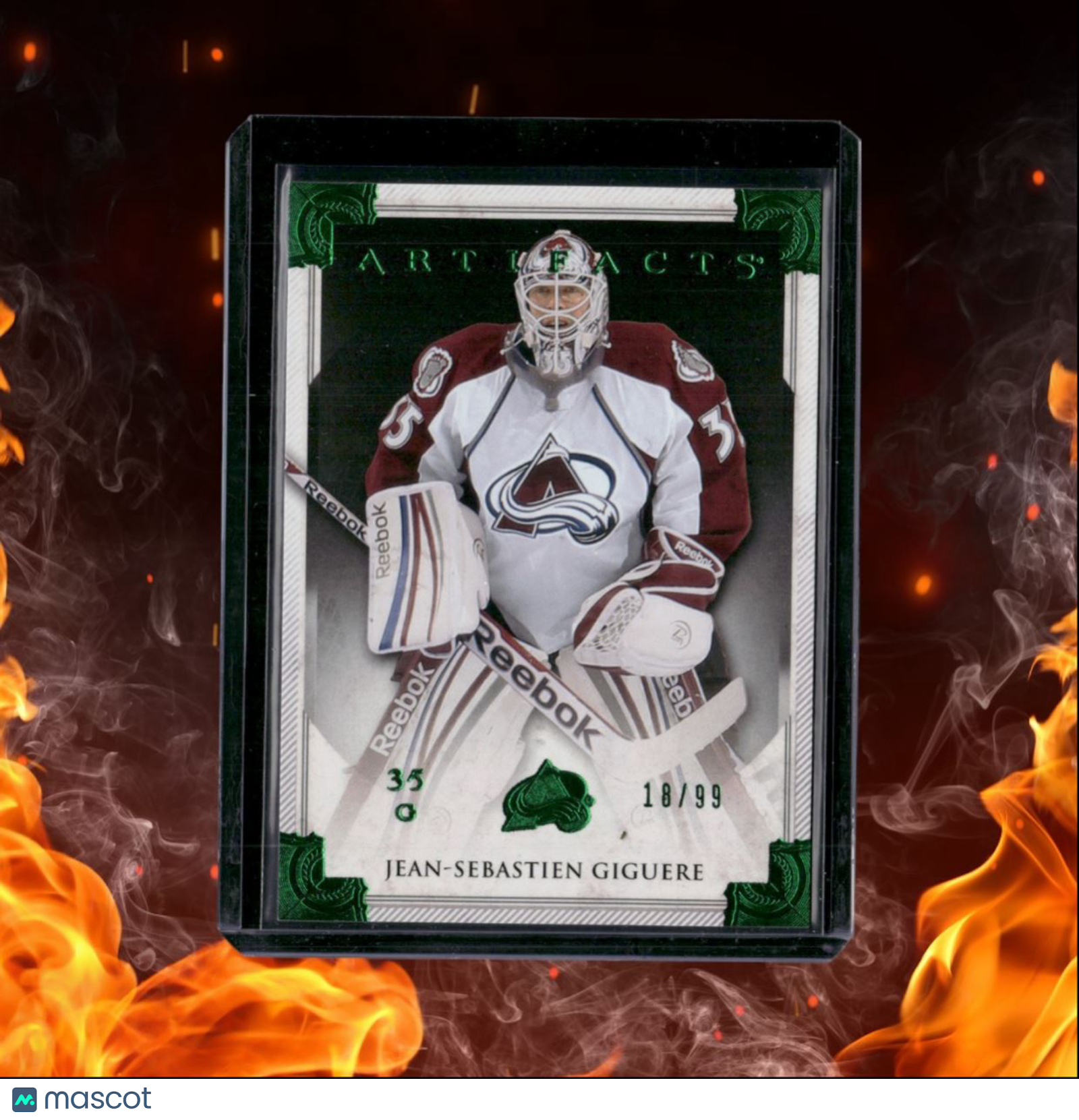 2013-14 Upper Deck Artifacts Jean-Sebastien Giguere Emerald Green 18/99 #113