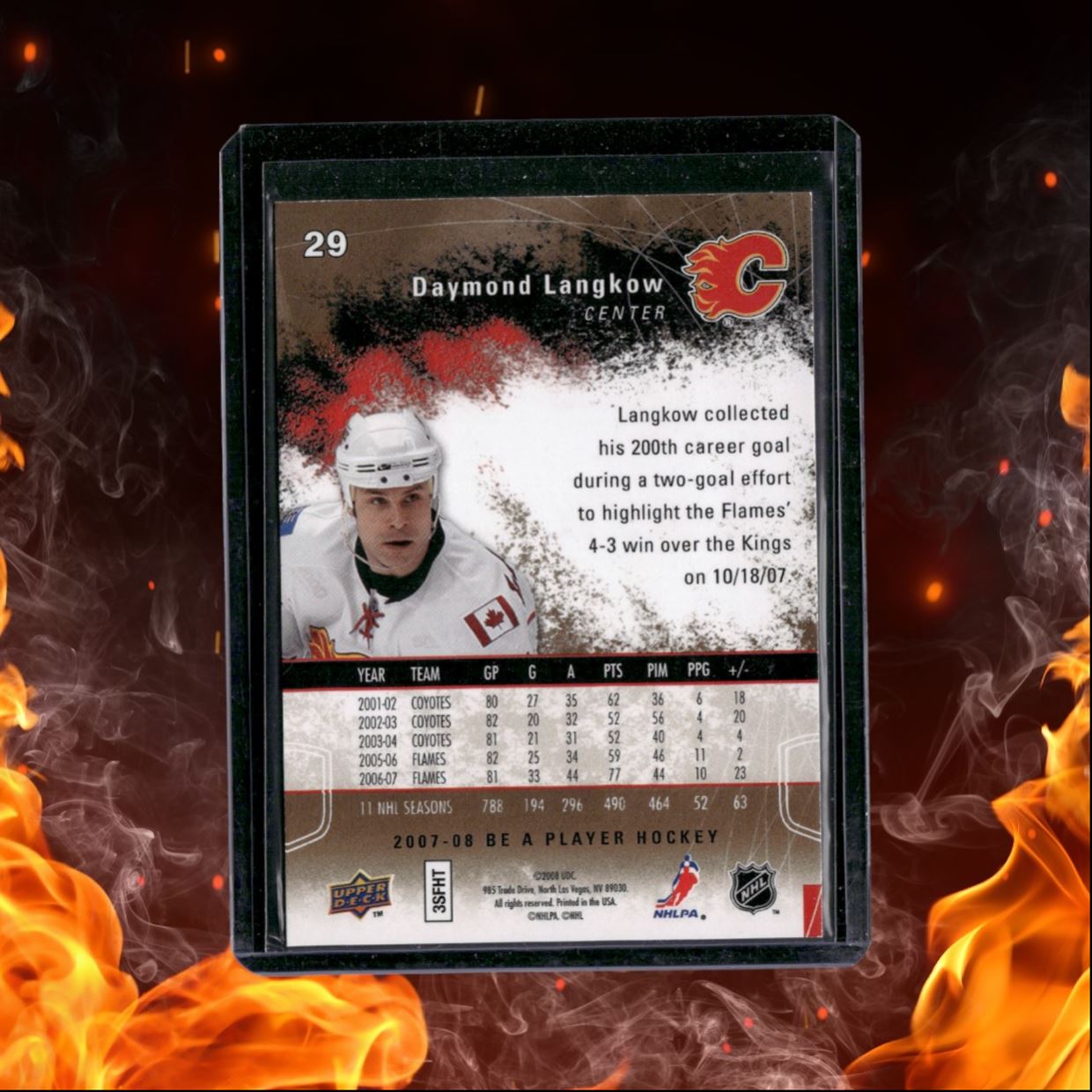 2007-08 Upper Deck Be a Player Daymond Langkow Player's Club 66/99 #29