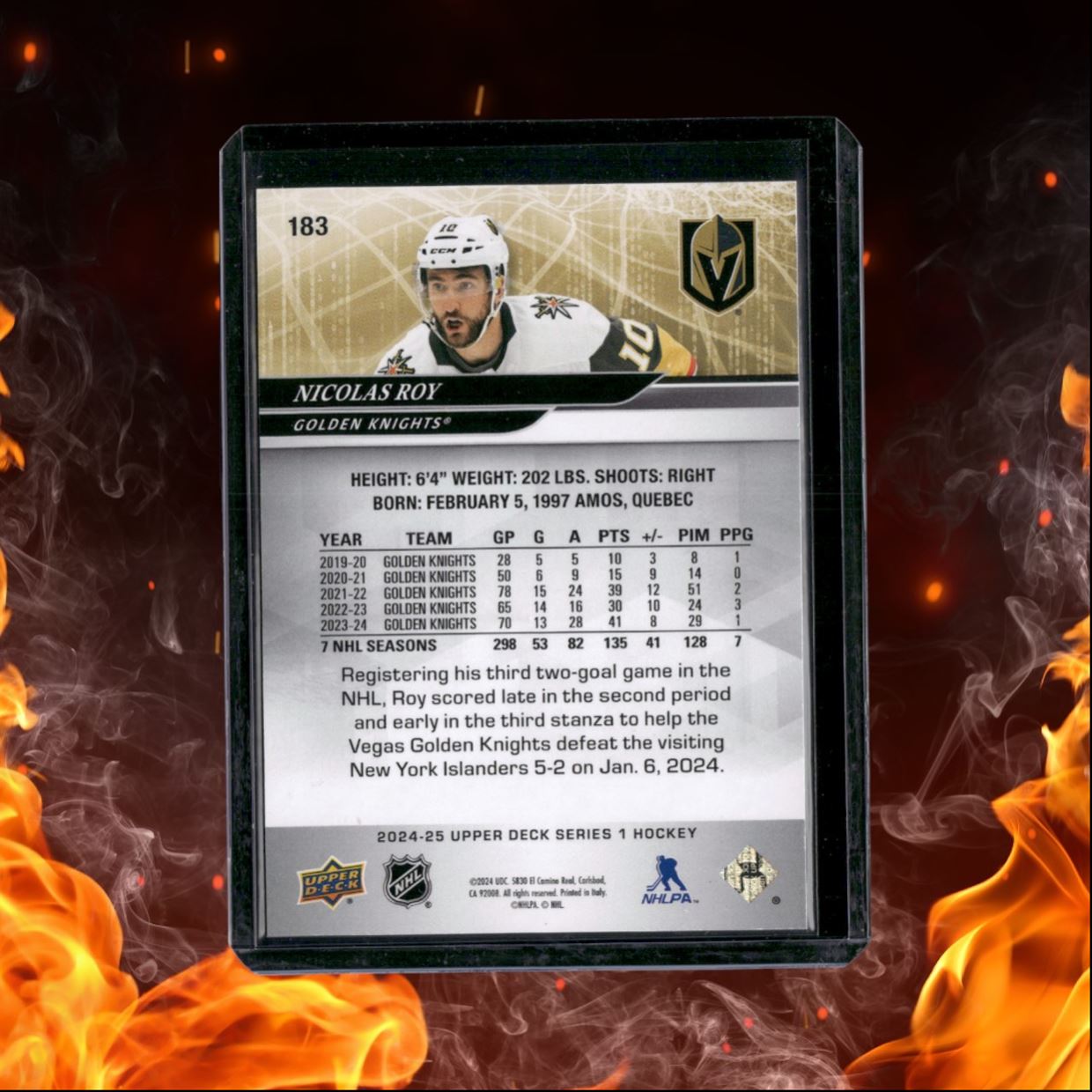 2024-25 Upper Deck Nicolas Roy Deluxe 040/250 #183