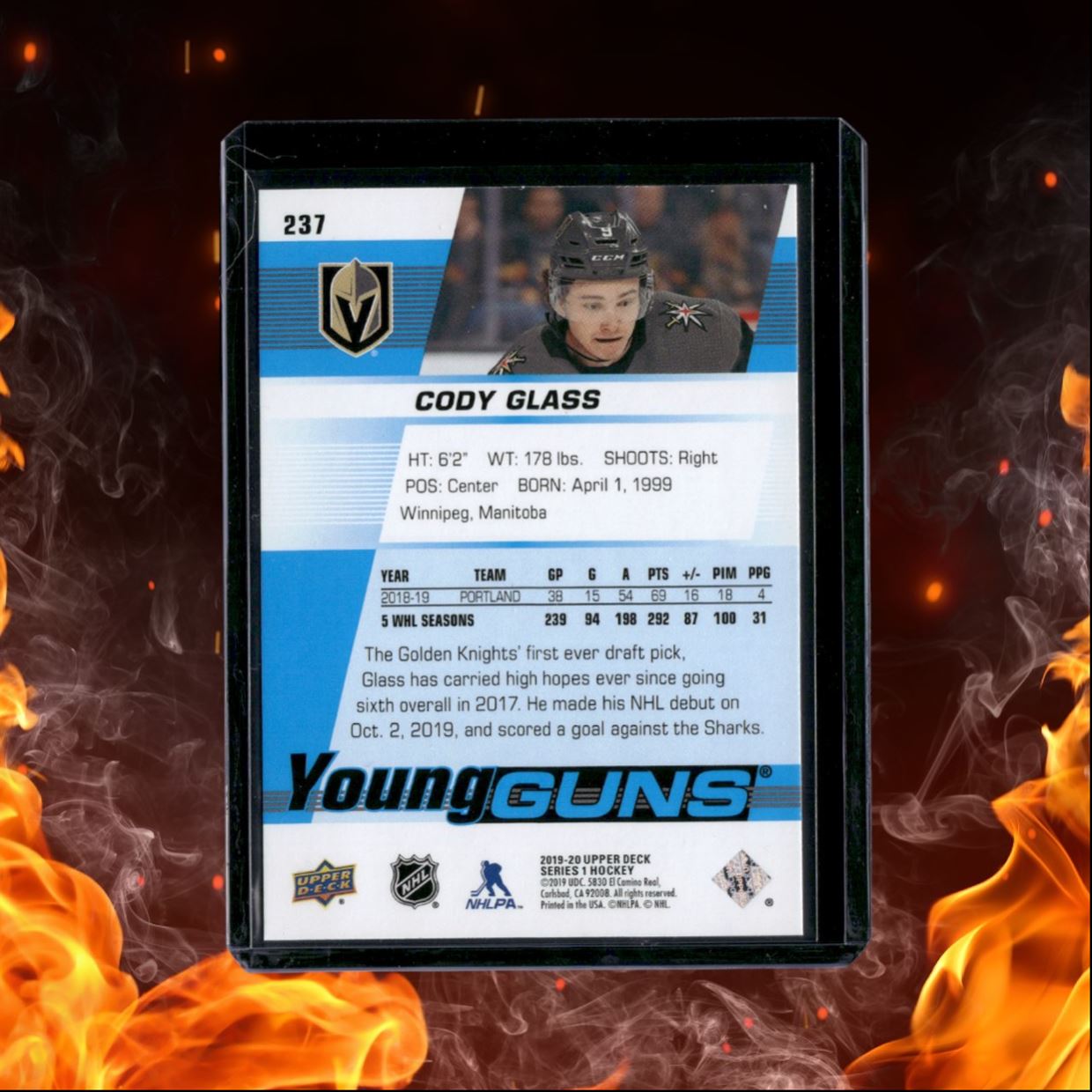 2019-20 Upper Deck Cody Glass Young Guns Rookie #237