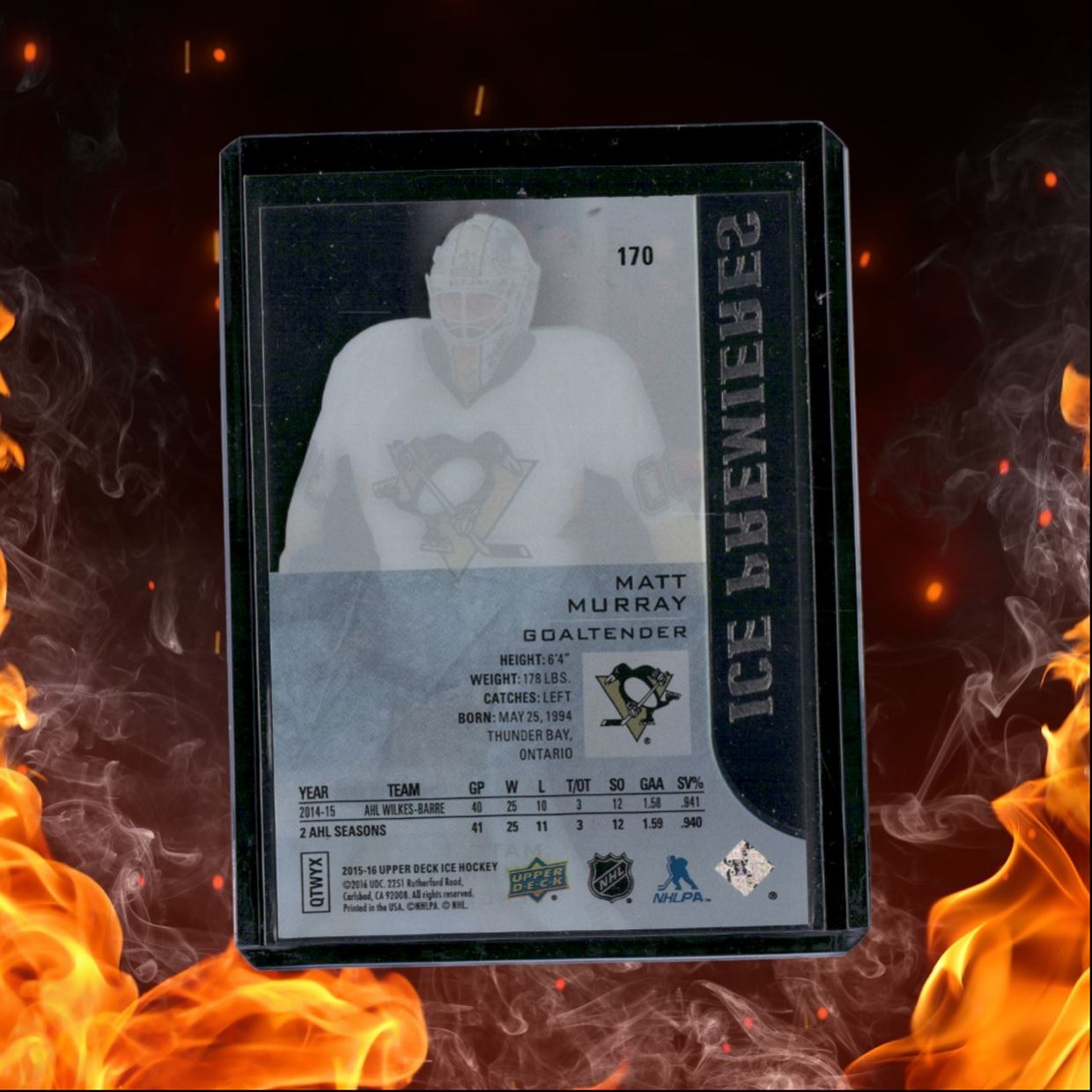 2015-16 Upper Deck Ice Matt Murray Ice Premieres Rookie 706/999 #170