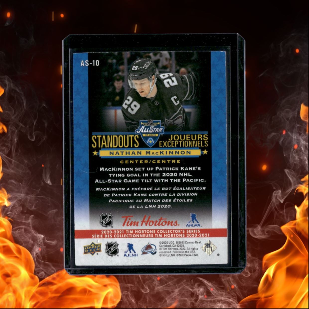 2020-21 Upper Deck Tim Hortons Nathan MacKinnon All-Star Standouts Blue #AS-10