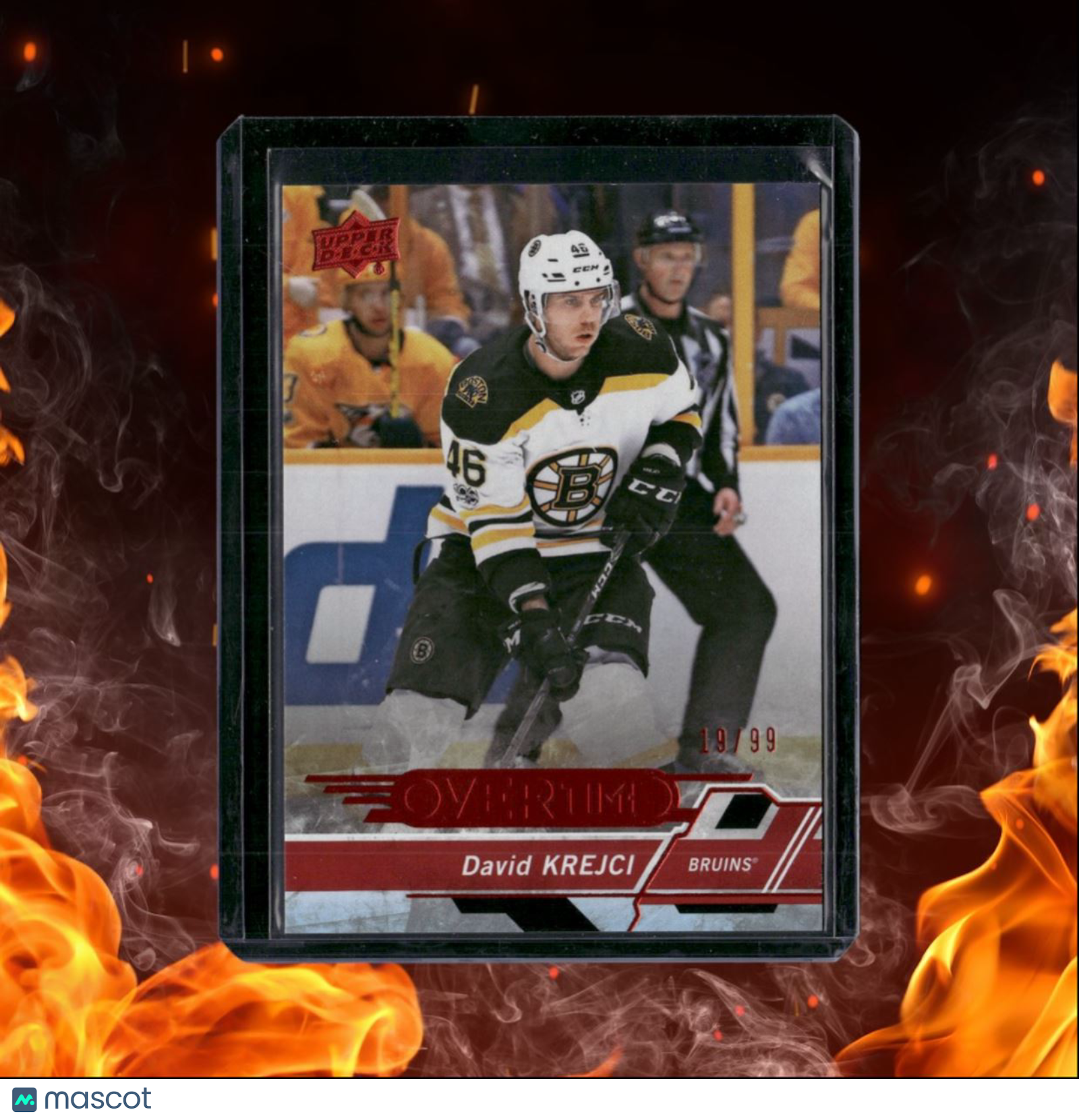 2018-19 Upper Deck Overtime David Krejci Red 19/99 #6
