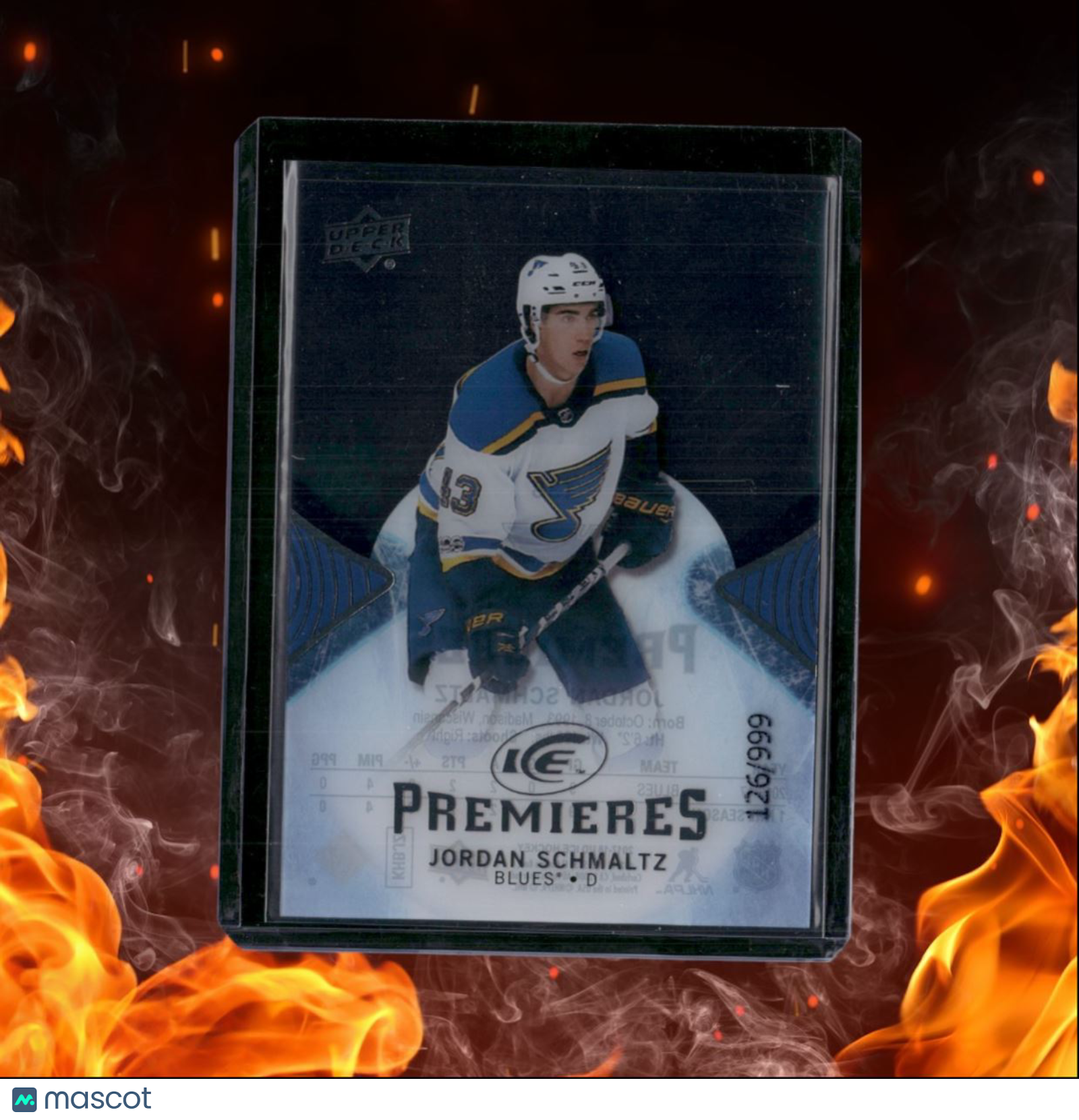 2017-18 Upper Deck ICE Jordan Schmaltz Ice Premieres Rookie 126/999 #138