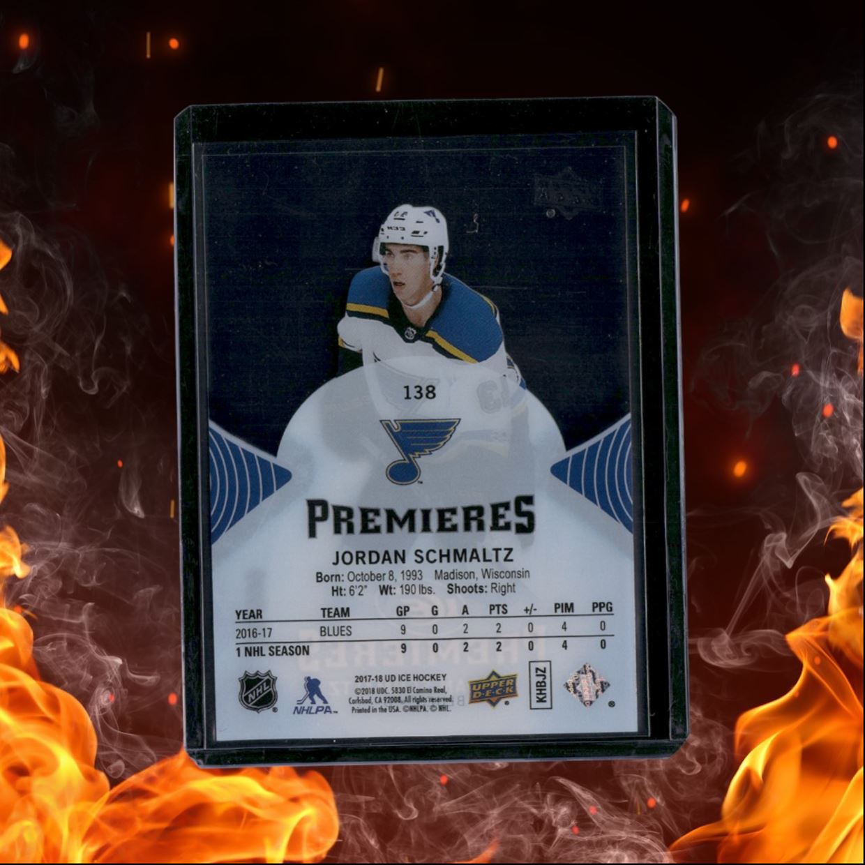 2017-18 Upper Deck ICE Jordan Schmaltz Ice Premieres Rookie 126/999 #138
