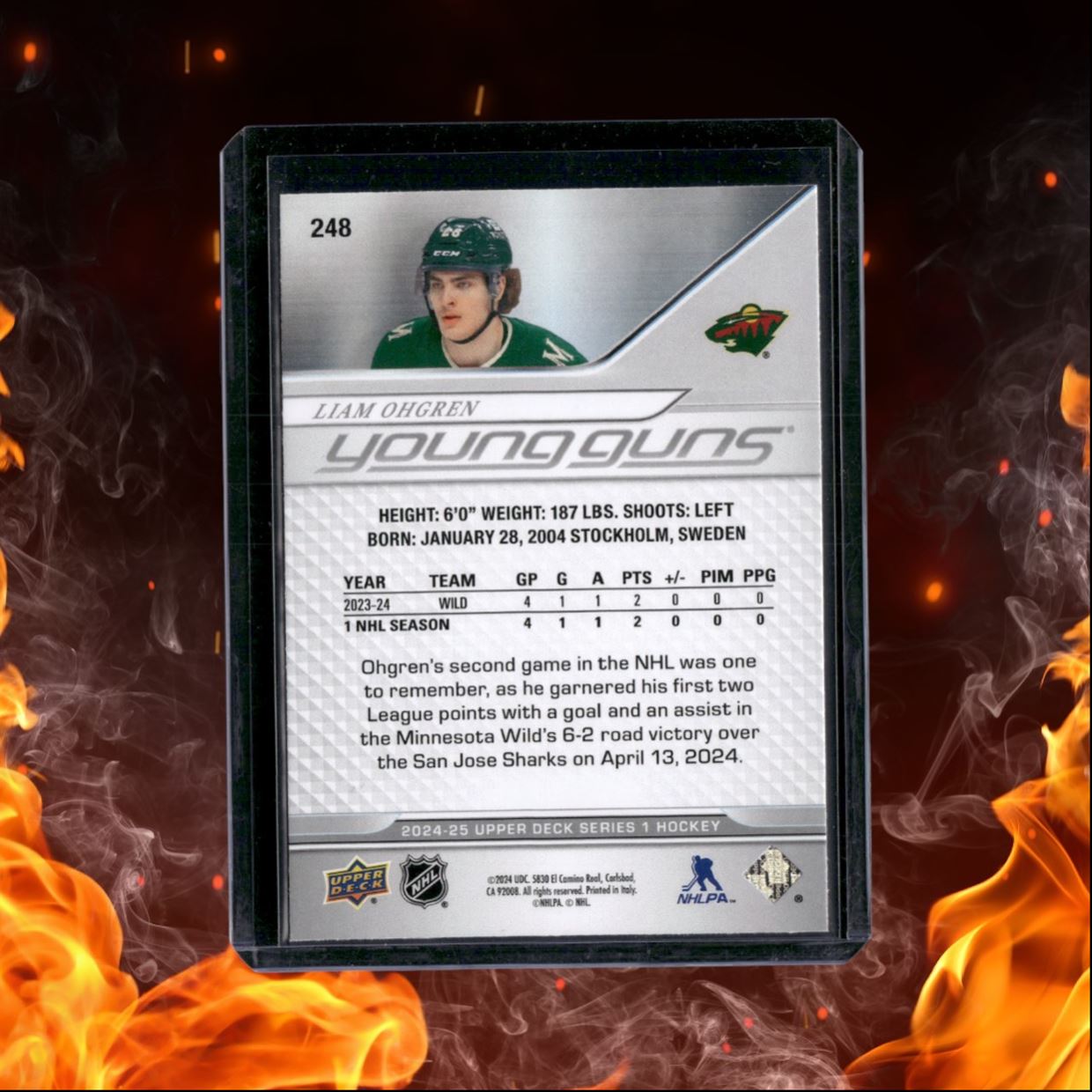 2024-25 Upper Deck Liam Ohgren Young Guns Rookie #248