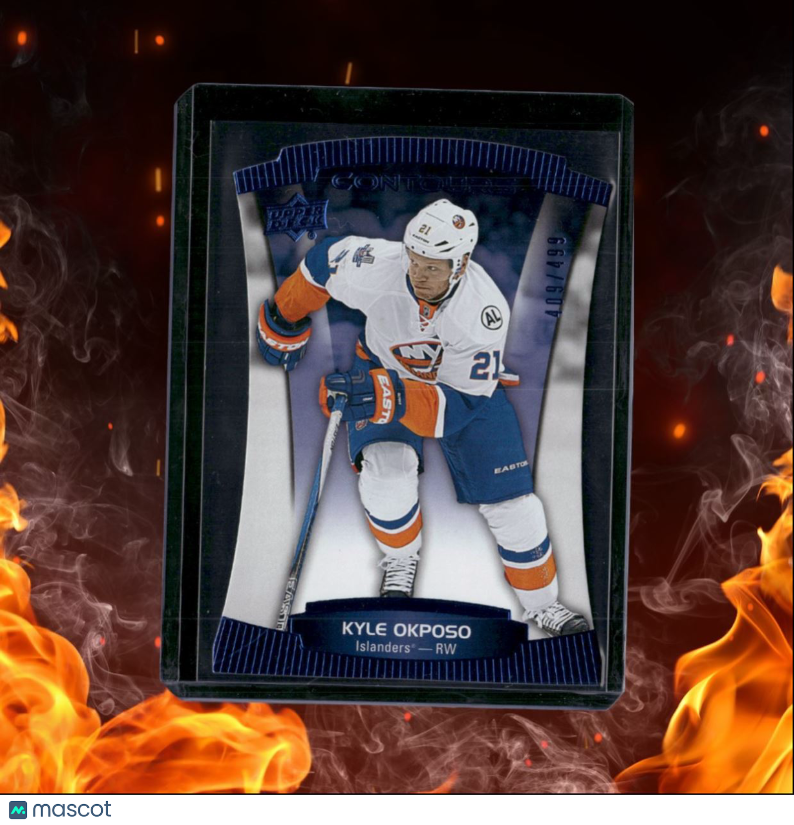 2015-16 Upper Deck Contours Kyle Okposo Blue Die-Cut 409/499 #53