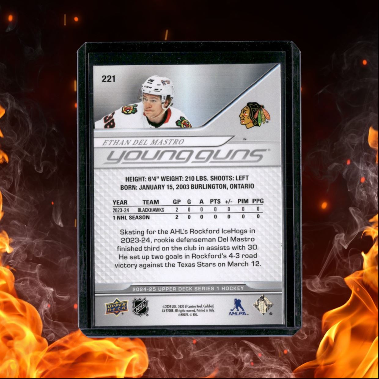 2024-25 Upper Deck Ethan Del Mastro Young Guns Rookie #221