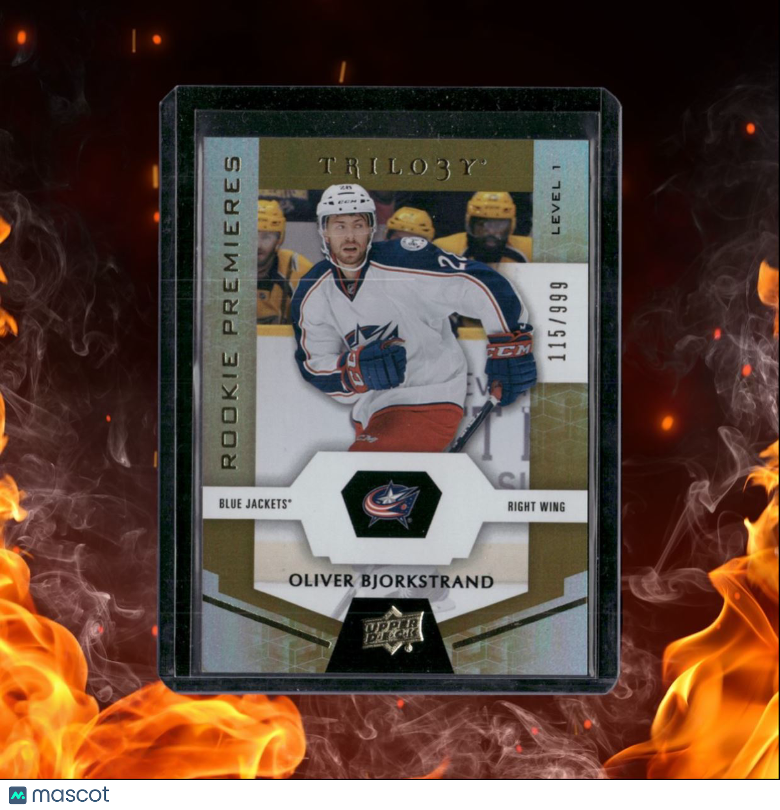 2016-17 Upper Deck Trilogy Oliver Bjorkstrand Premieres Level 1 Rookie 115/999