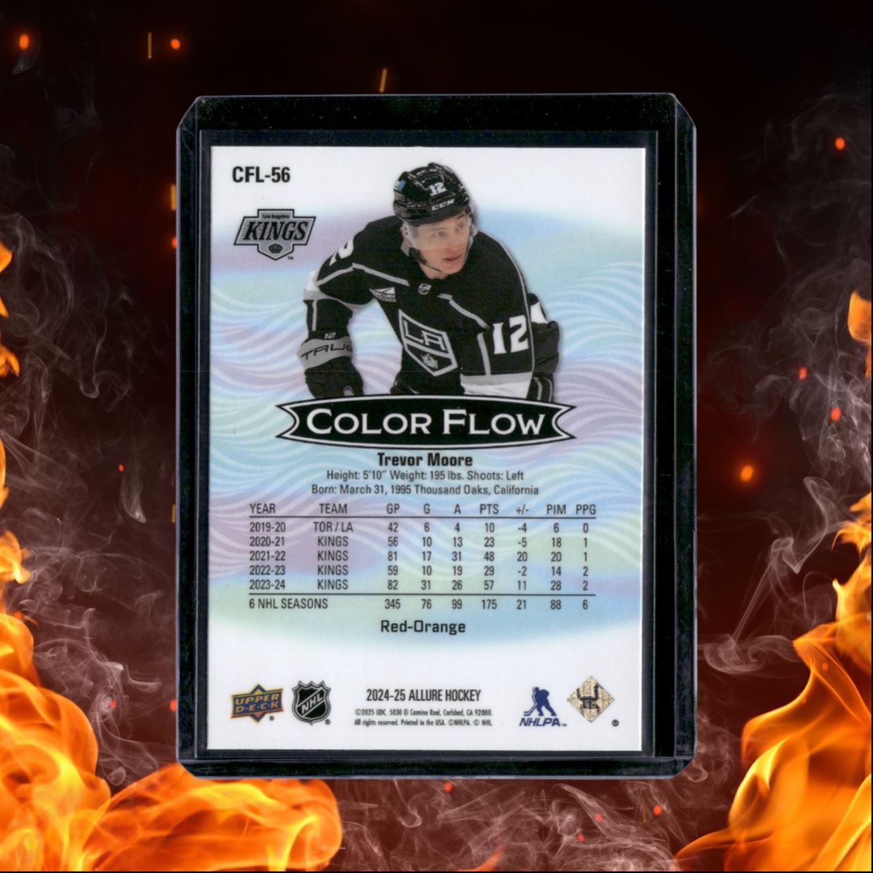 2024-25 Upper Deck Allure Trevor Moore Color Flow Red Orange #CFL-56
