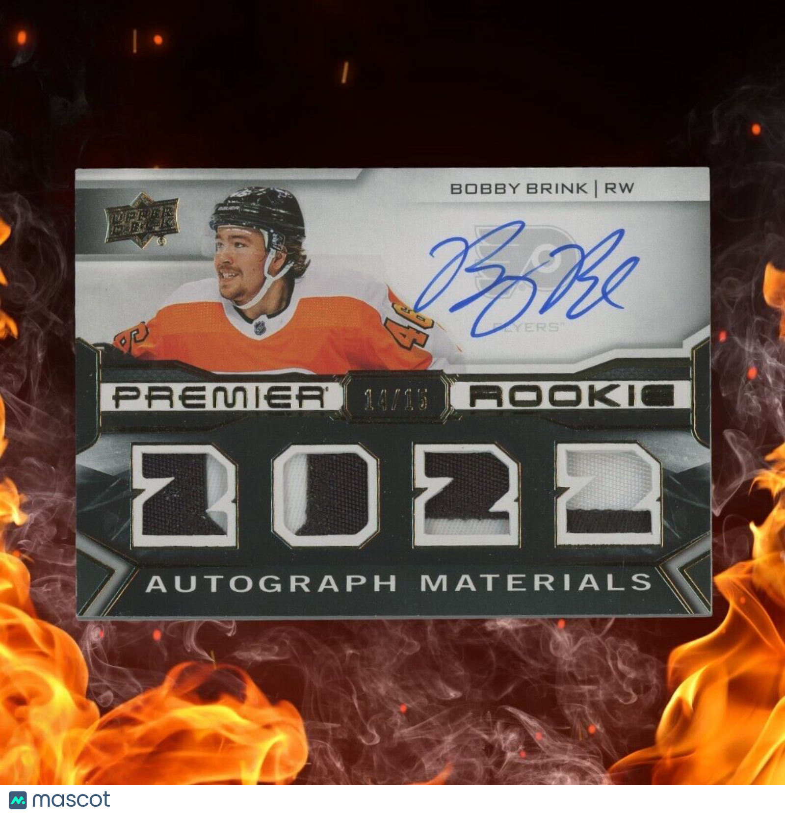 2022-23 Upper Deck Premier BOBBY BRINK Rookie Patch Auto /15 Gold #PRA-BR