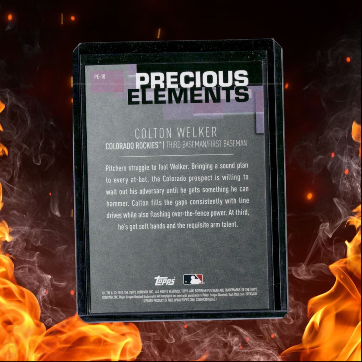 2020 Bowman Platinum Colton Welker Prospect Precious Elements Purple 112/250