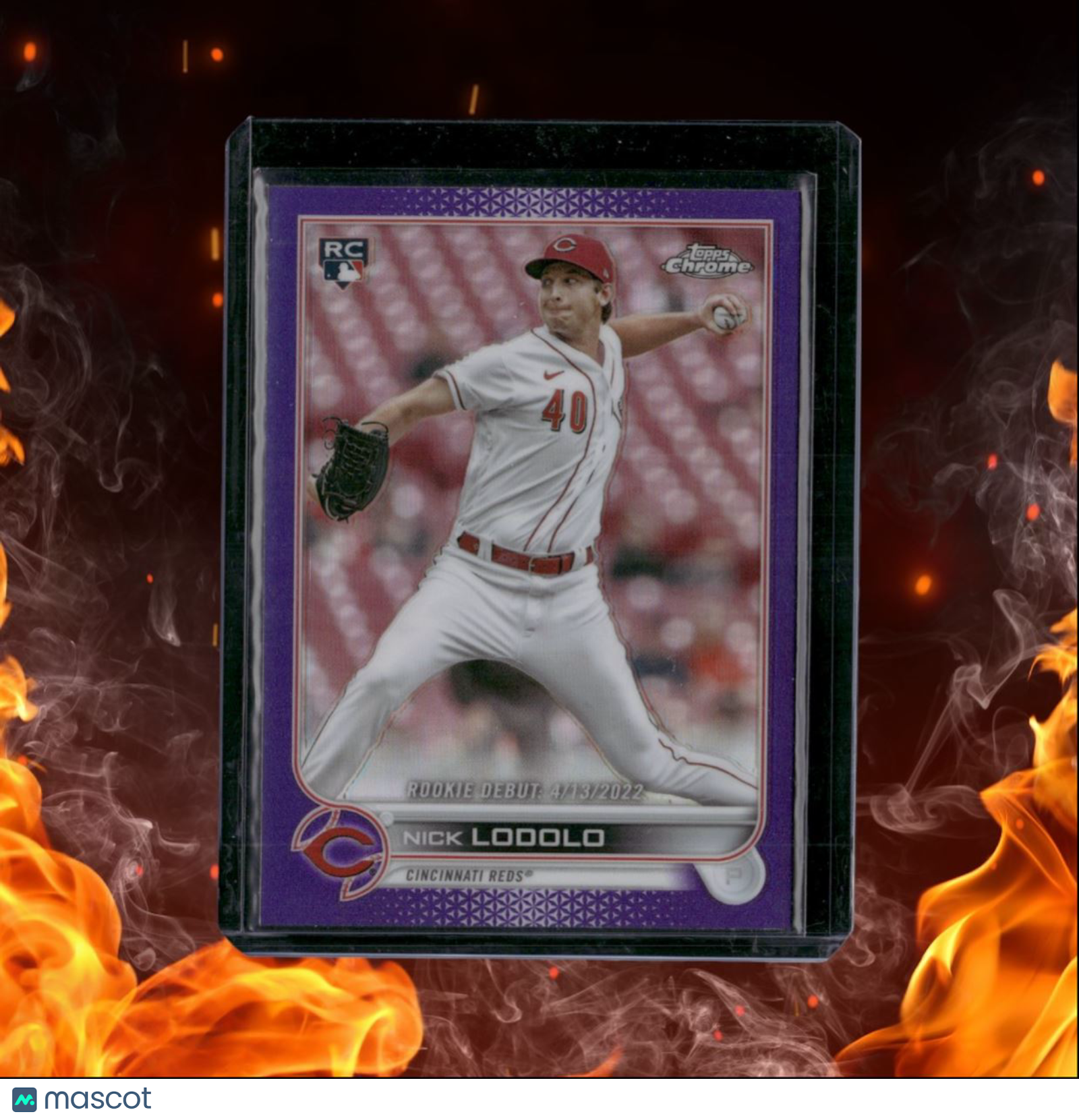 2022 Topps Chrome Nick Lodolo Purple Rookie #USC65