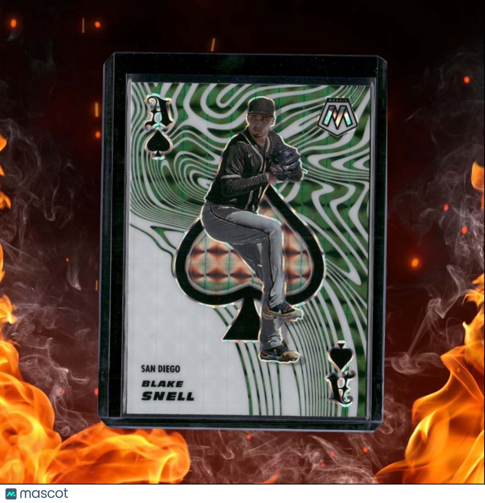 2021 Panini Mosaic Blake Snell Aces Green Mosaic Prizm #ACE5
