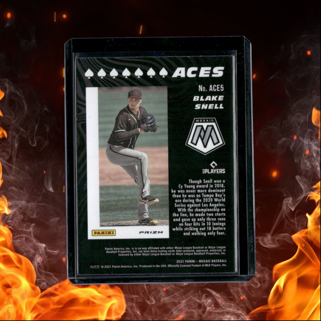 2021 Panini Mosaic Blake Snell Aces Green Mosaic Prizm #ACE5
