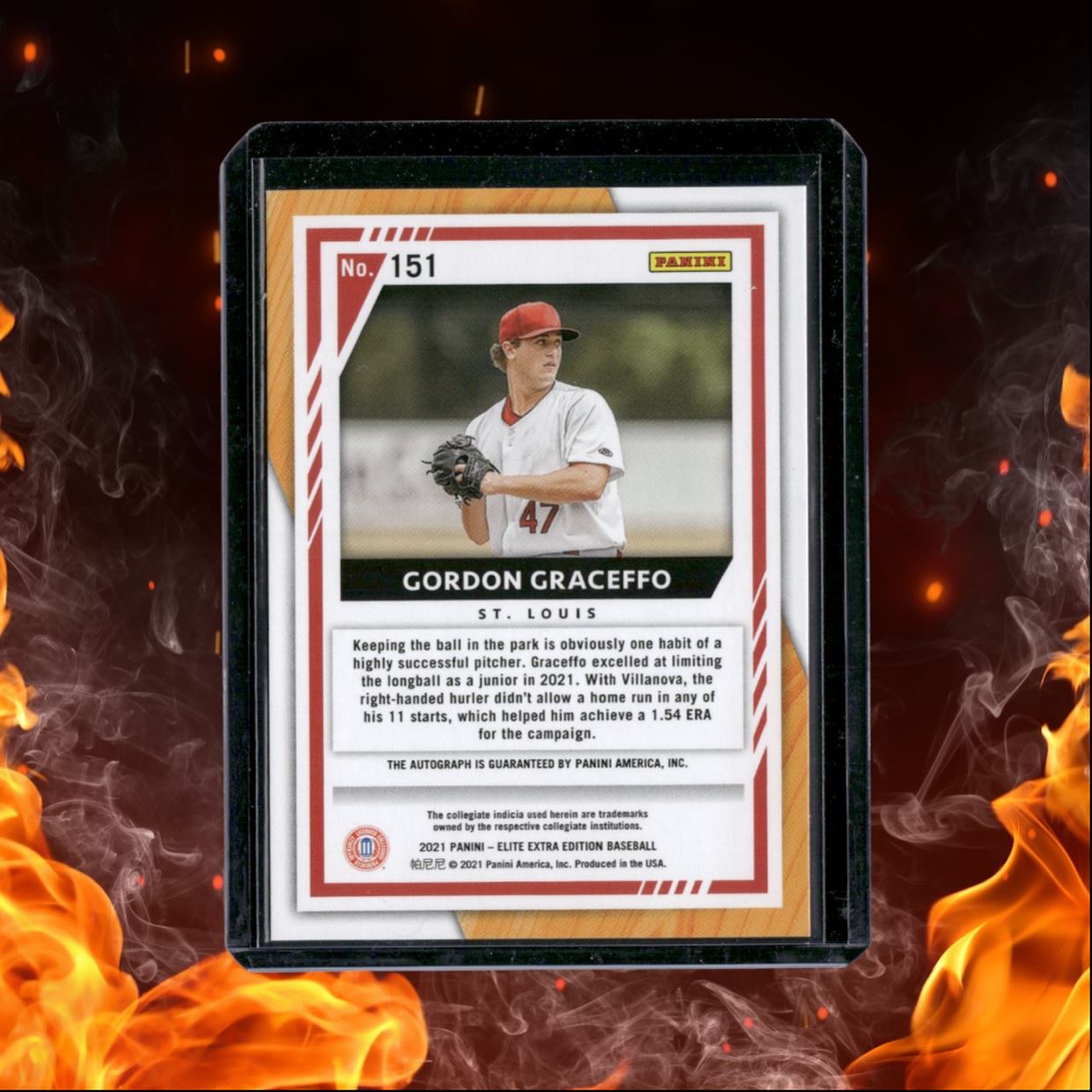 2021 Panini Elite Extra Edition Gordon Graceffo Prospect Auto #151