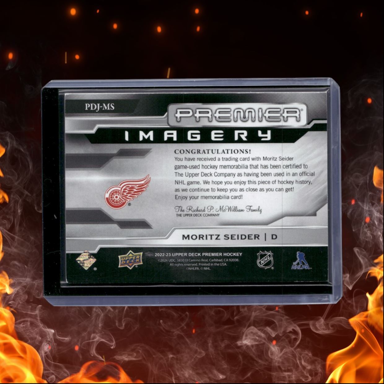 2022-23 Upper Deck Premier Moritz Seider Imagery Jersey 159/300 #GPVP-24